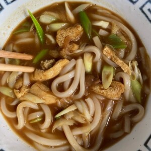 余ったカレーで♪蕎麦屋さん風カレーうどん